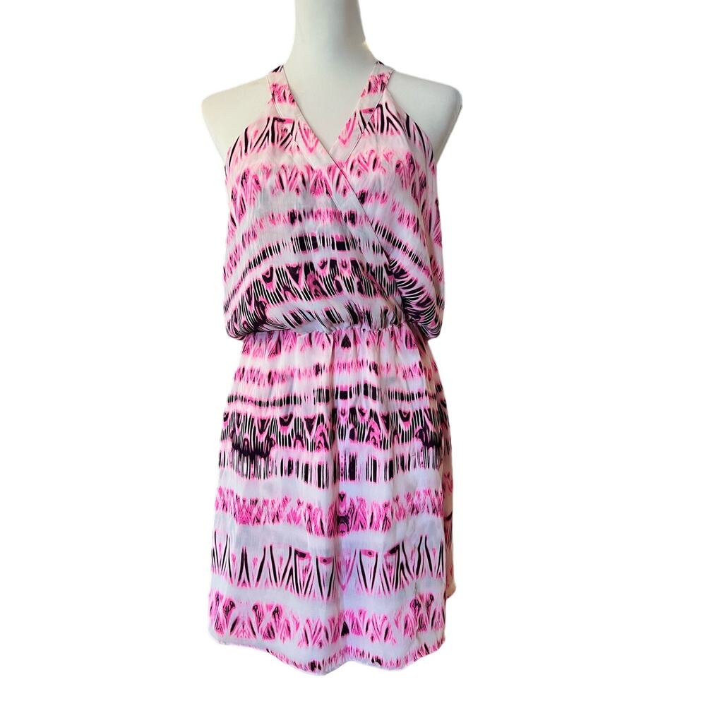 PARKER nwt pink cosmos faux wrap dress size medium